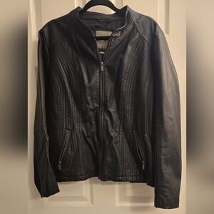 Maurices Women's Black Faux Leather Jacket. Plus Size 1